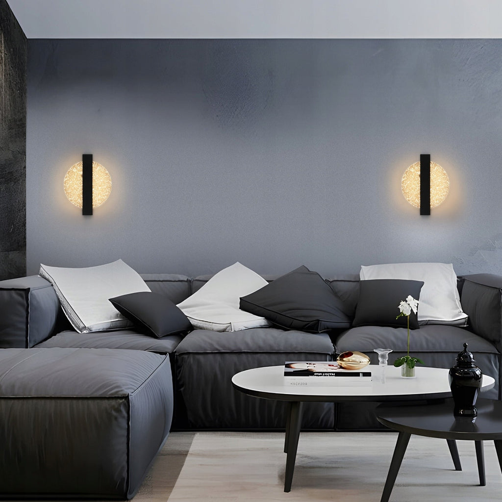 Wandleuchte – Acrylrahmen Schwarz, Warmlicht