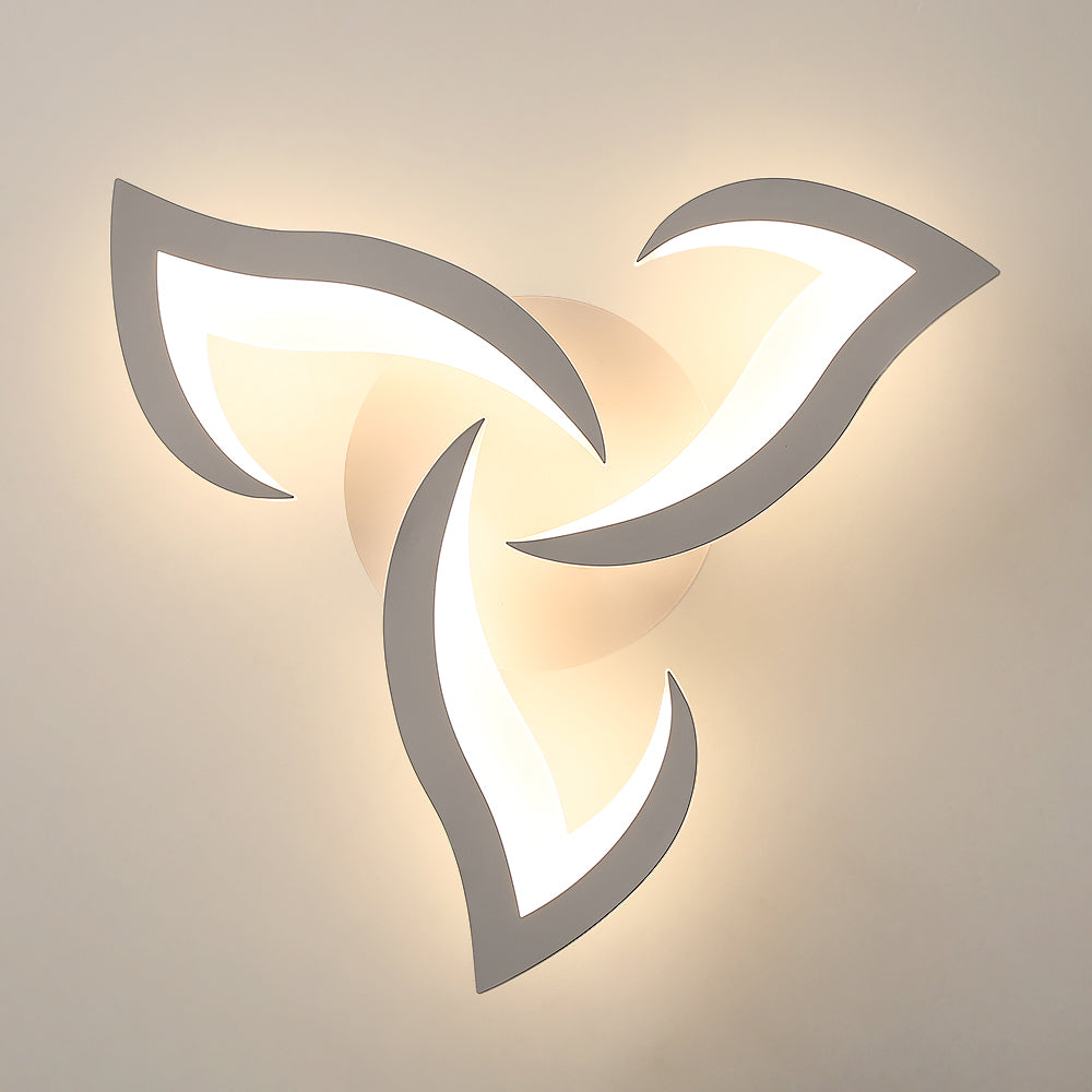Ceiling Light - White Acrylic Frame, Warm Light