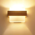 Wall Light - Wood Glass Frame, Tunable