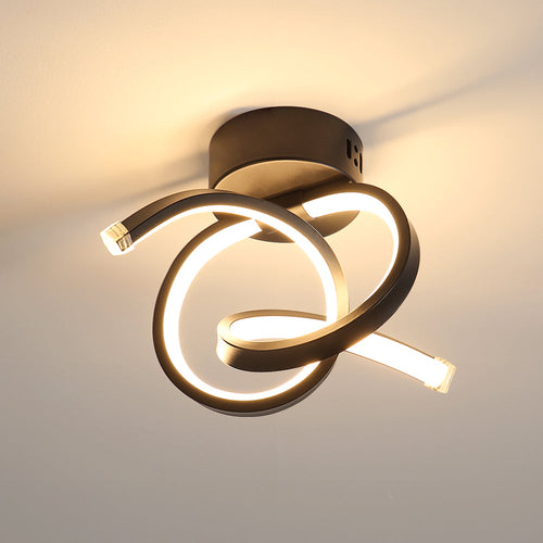 Ceiling Light - Black Aluminium Frame, Warm Light