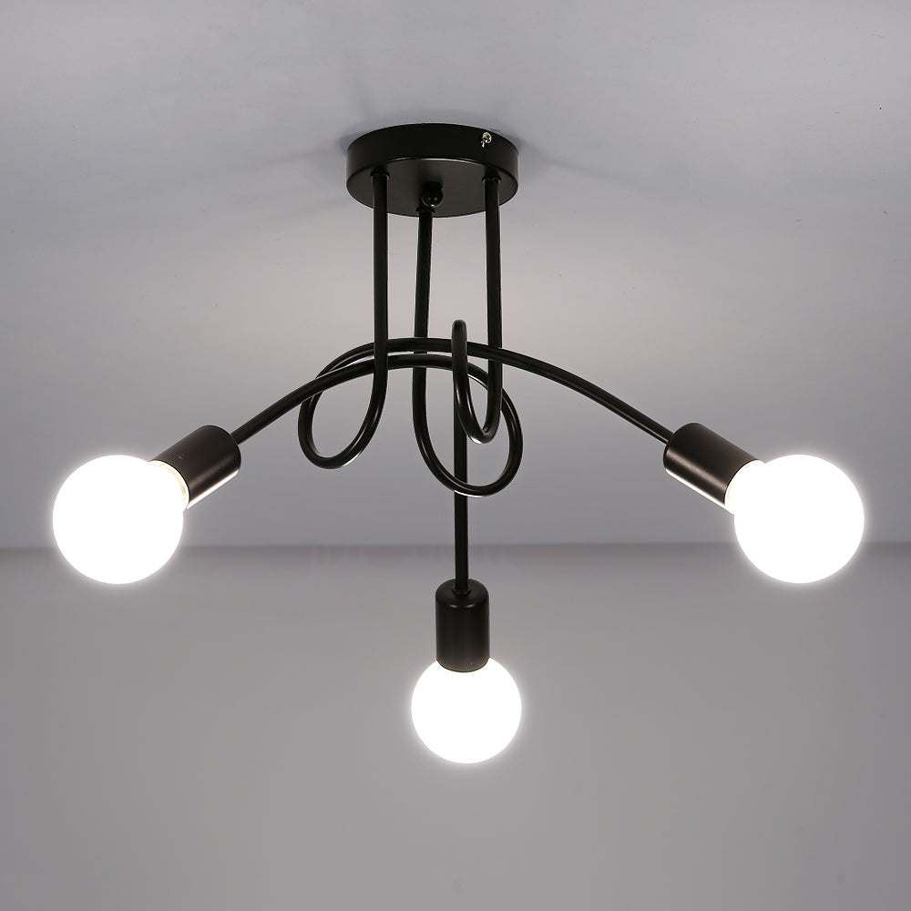 Ceiling Light - Black Metal Frame