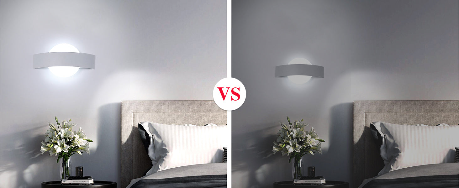 Wall Light - White Acrylic Frame, White Light