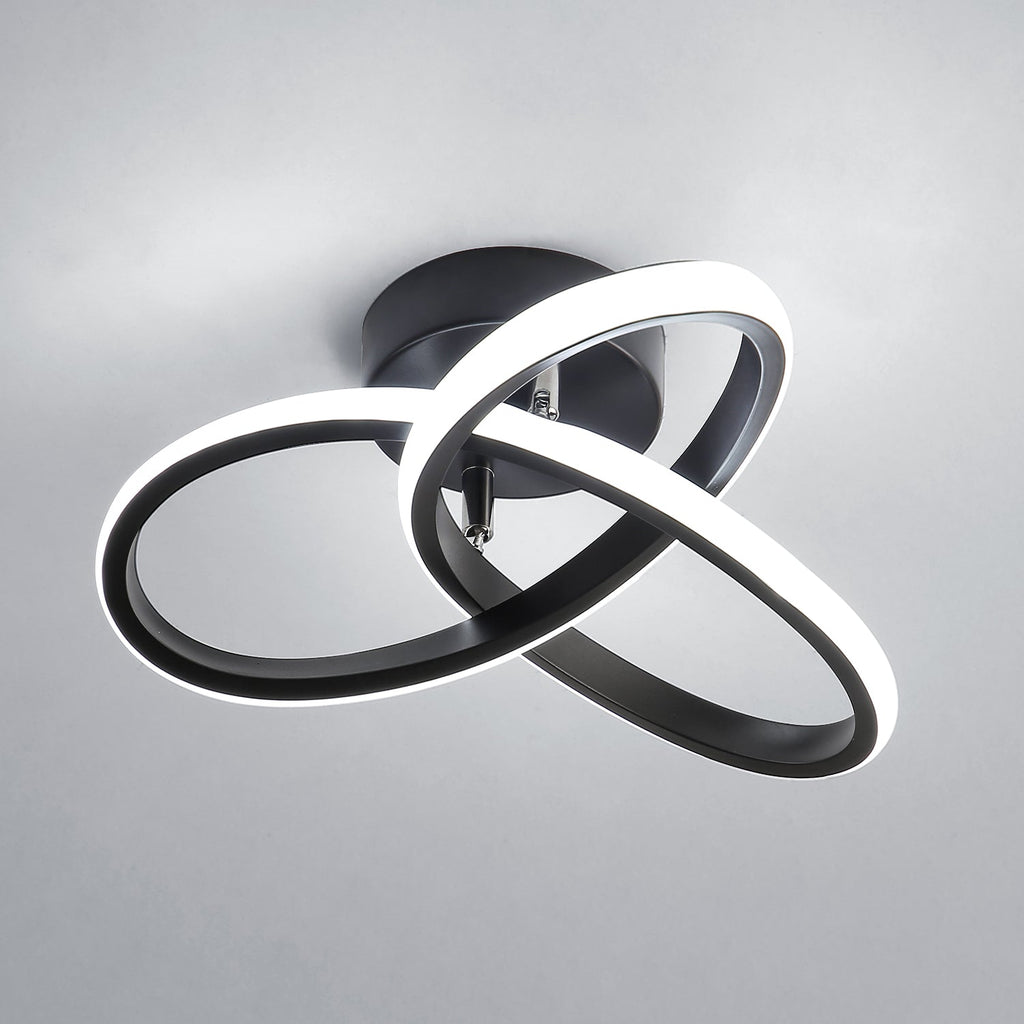 Ceiling Light - Black Aluminium Frame, White Light