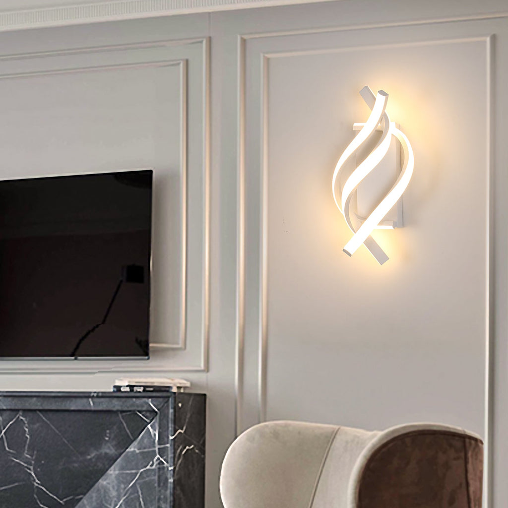 Wall Light - White Aluminium Frame, Warm Light