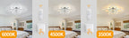 Ceiling Light - Chrome Acrylic Frame, Tunable and Dimmable