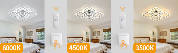 Ceiling Light - Chrome Acrylic Frame, Tunable and Dimmable