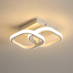 Ceiling Light - White Aluminium Frame, Warm Light