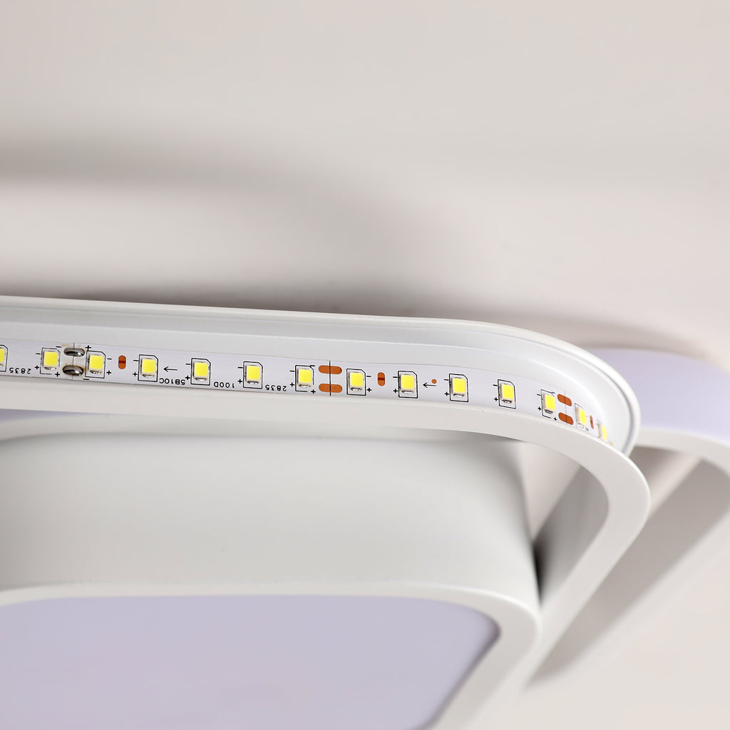 Ceiling Light - White Aluminium Frame, White Light