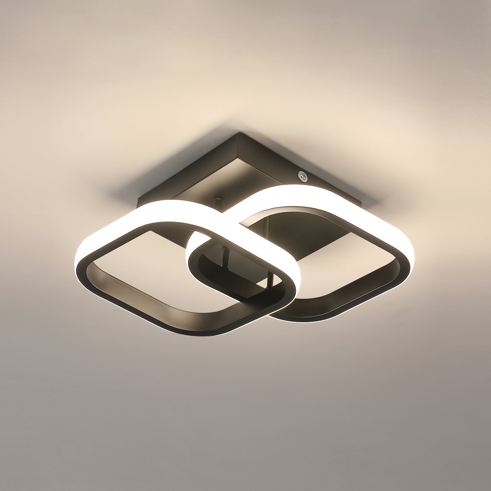 Ceiling Light - Black Aluminium Frame, Natural Light