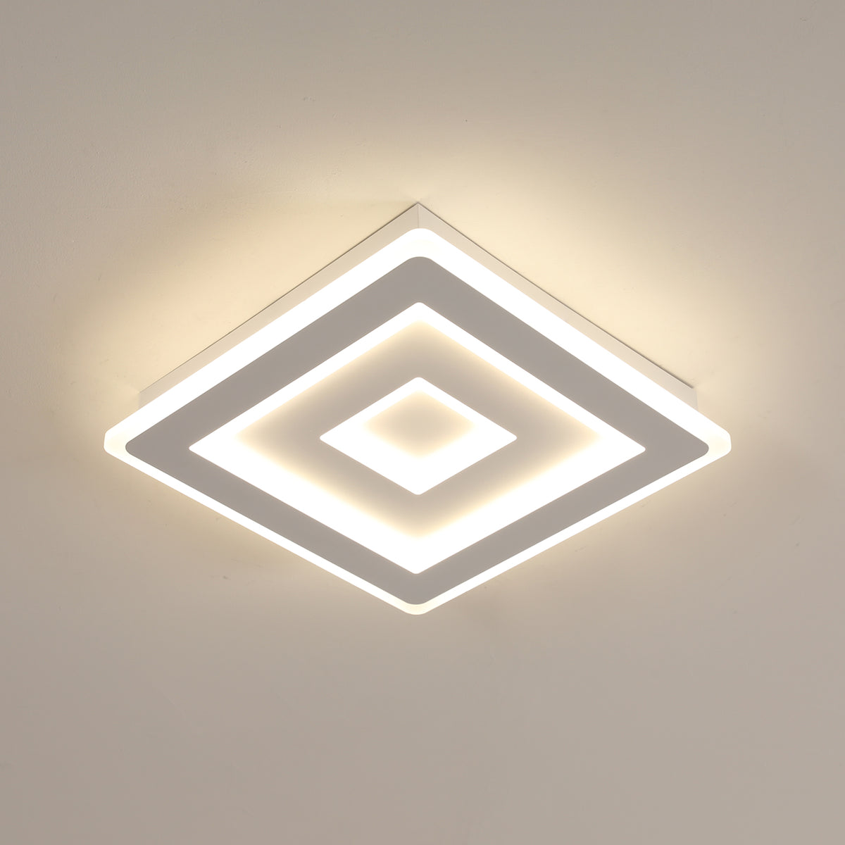 Ceiling Light - White Acrylic Frame, Natural Light