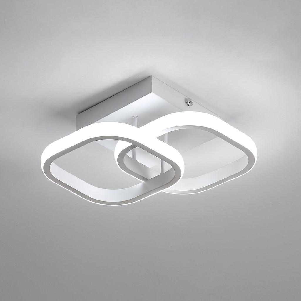 Ceiling Light - White Aluminium Frame, White Light