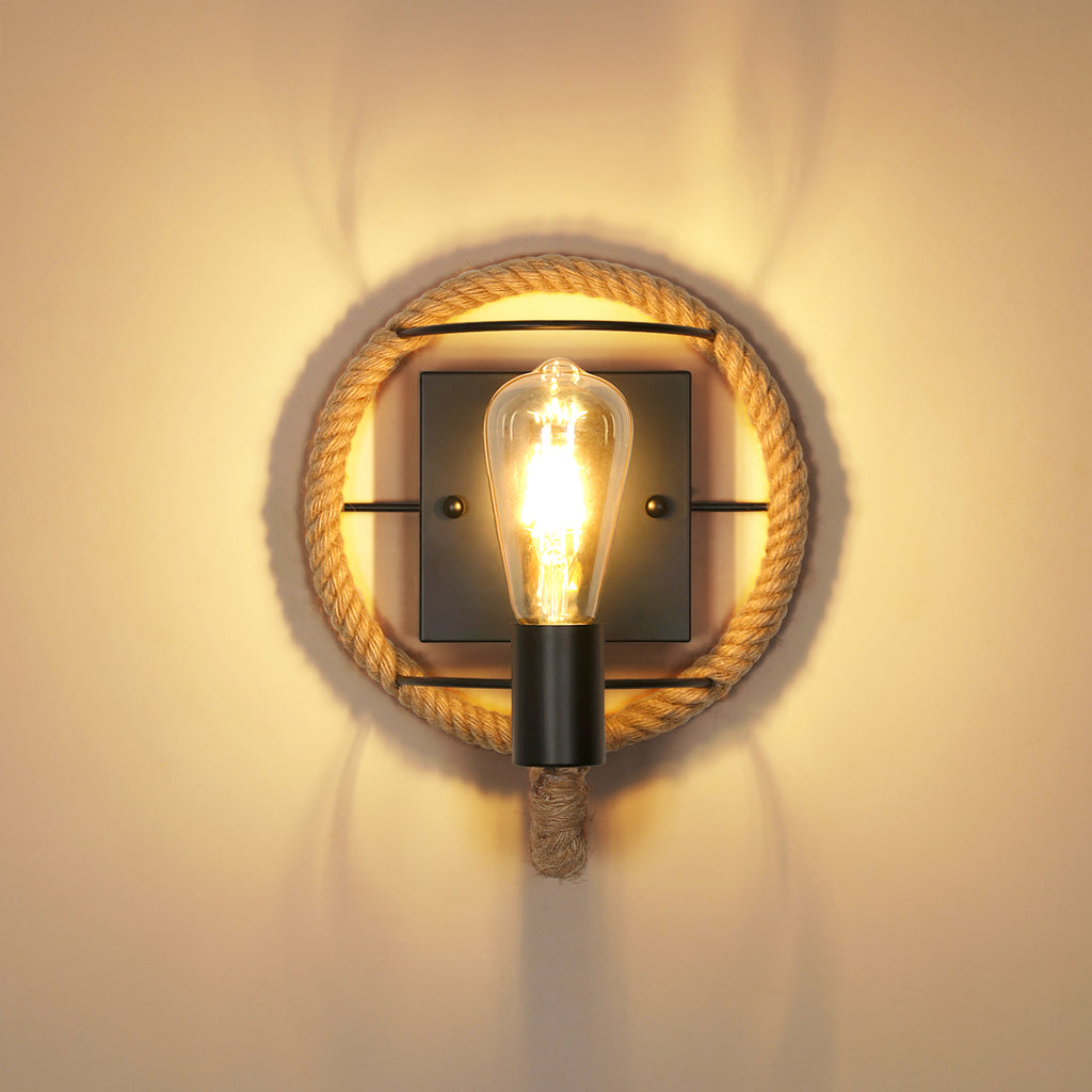 Wall Light - Black Metal Frame