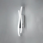 Wandleuchte – silberner Aluminiumrahmen, weißes Licht
