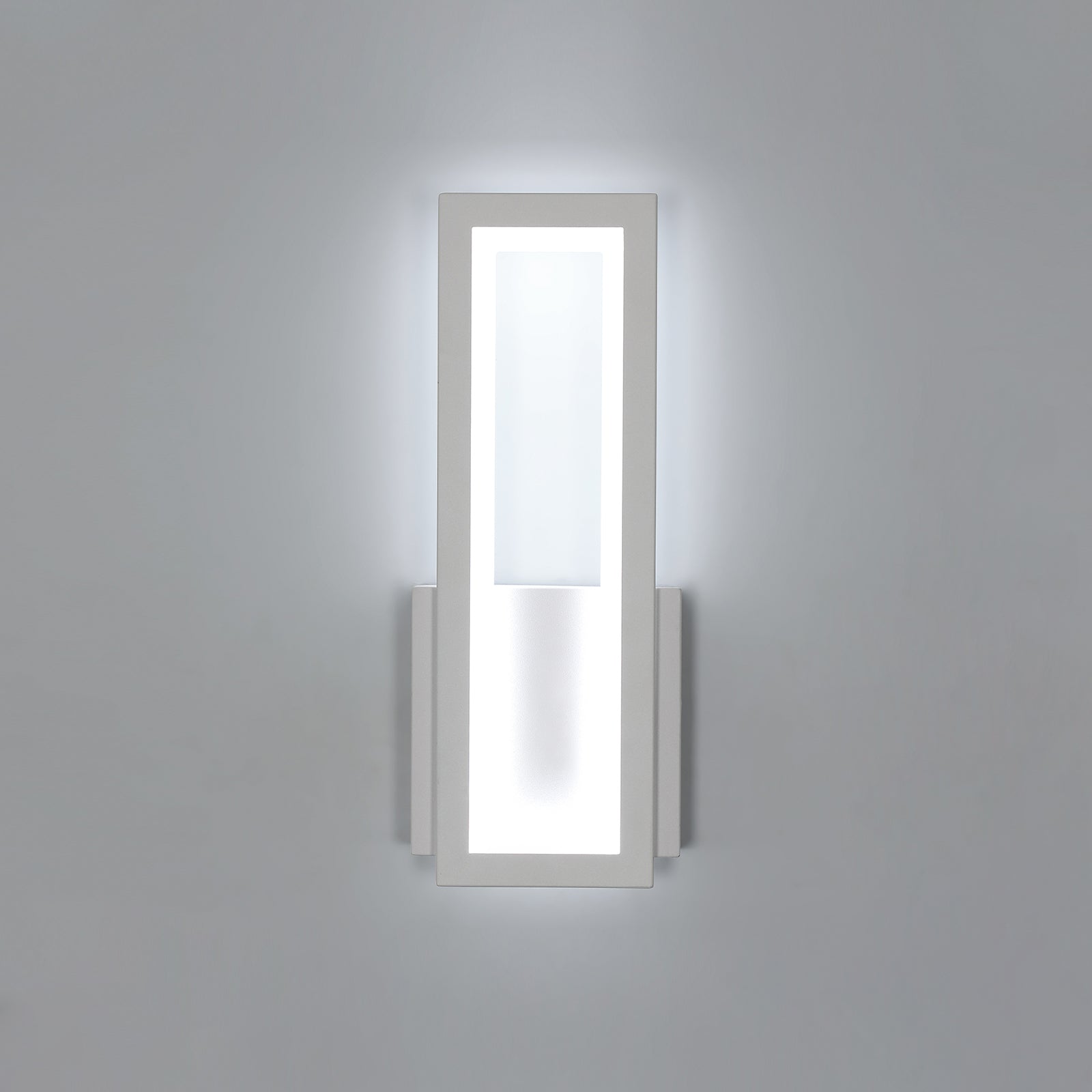 Applique - Cornice in acrilico bianco, luce bianca