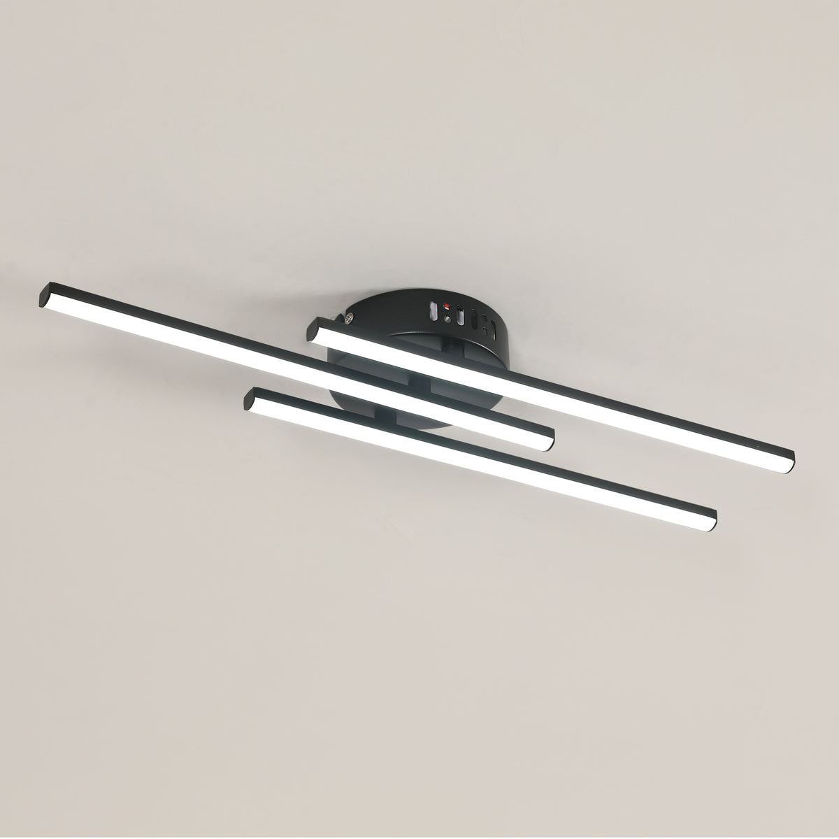 Ceiling Light - Black Aluminium Frame, White Light