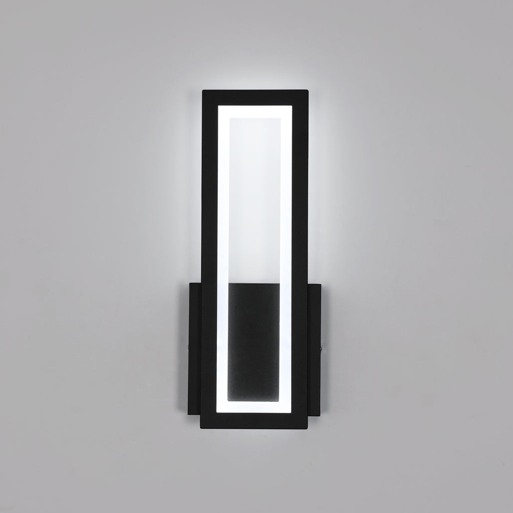 Wall Light - Black Acrylic Frame, White Light