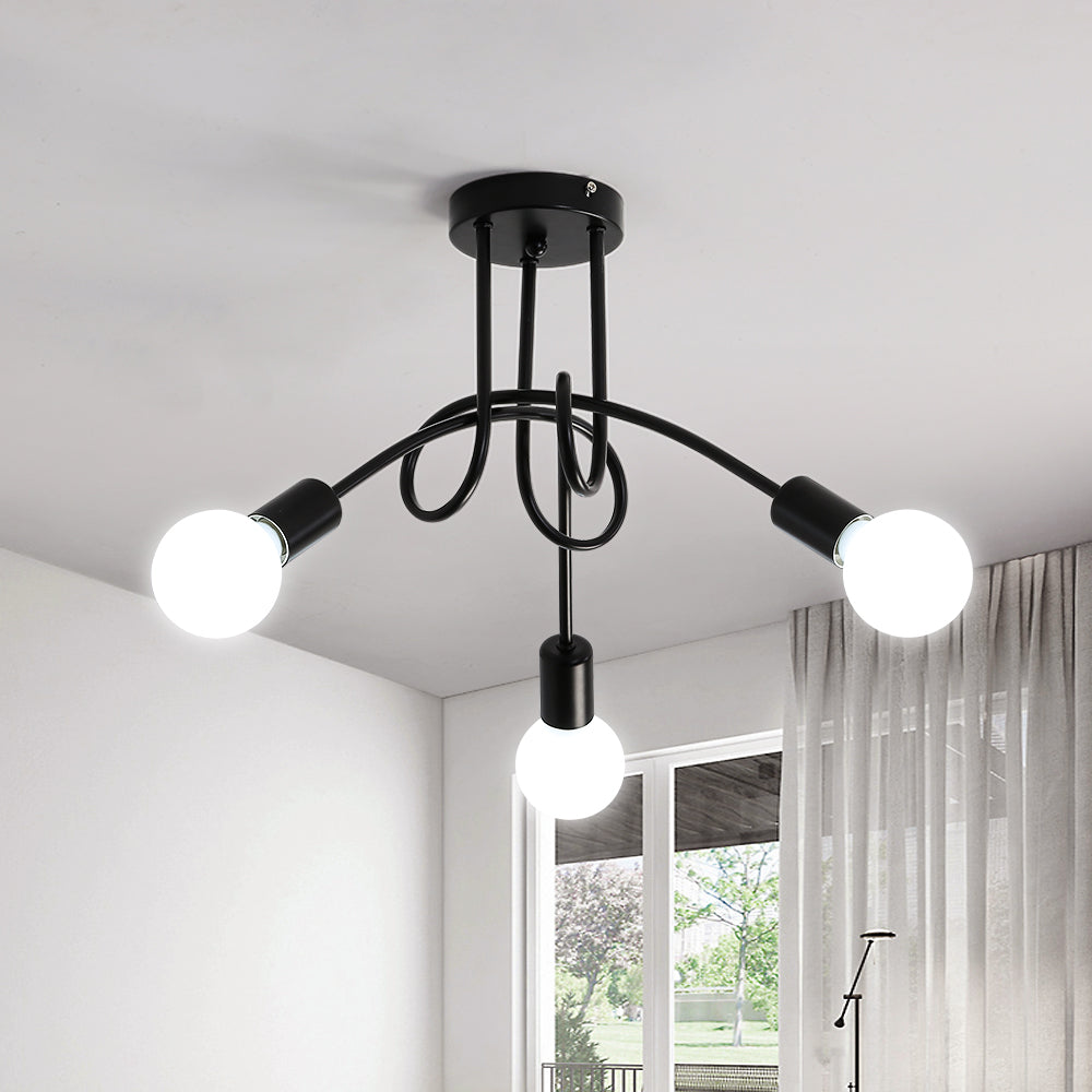 Ceiling Light - Black Metal Frame