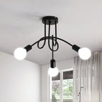 Ceiling Light - Black Metal Frame