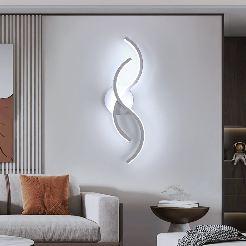 Wall Light - White Aluminium Frame, White Light