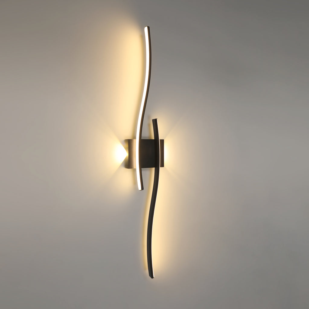 Wall Light - Black Aluminium Frame, Warm Light