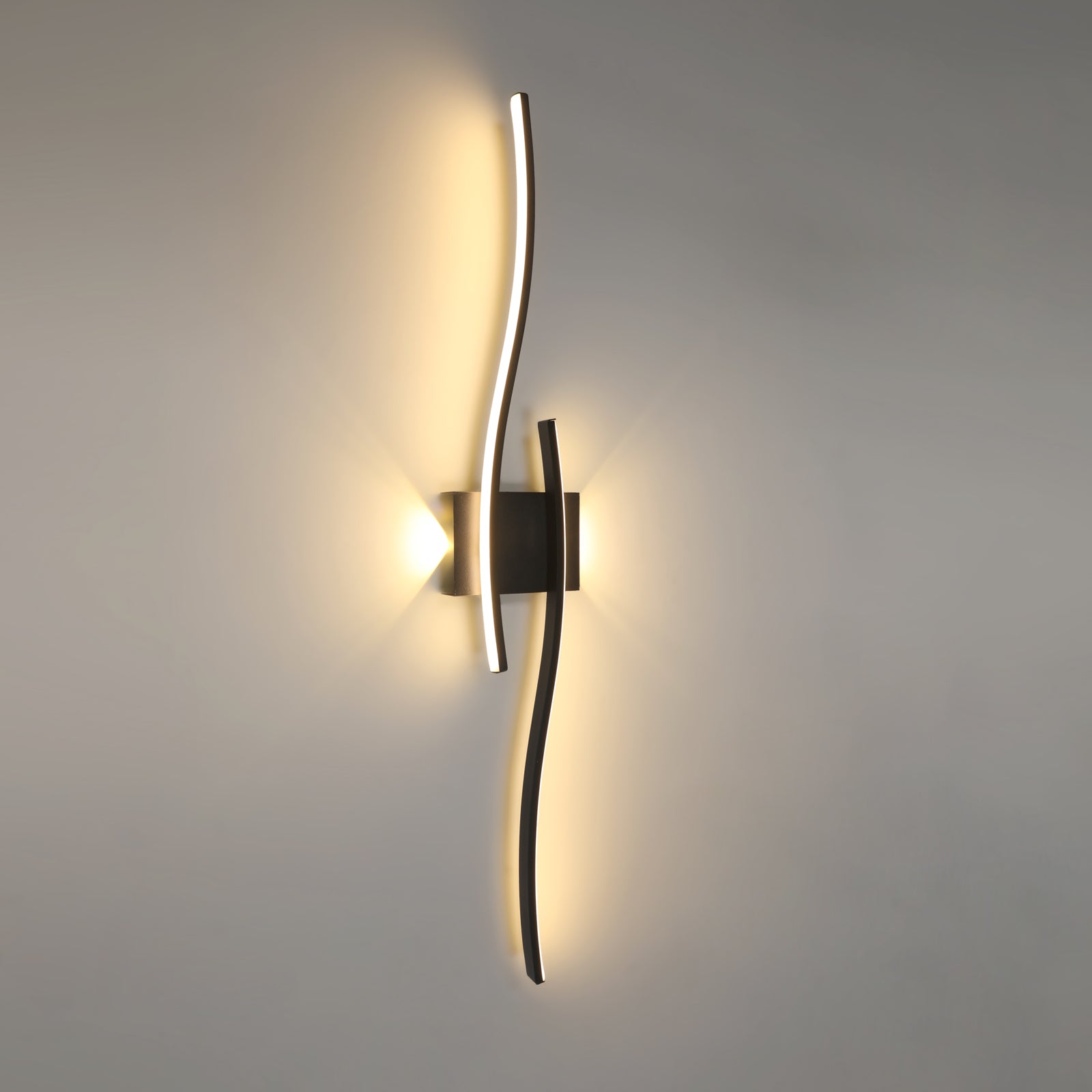 Wall Light - Black Aluminium Frame, Warm Light