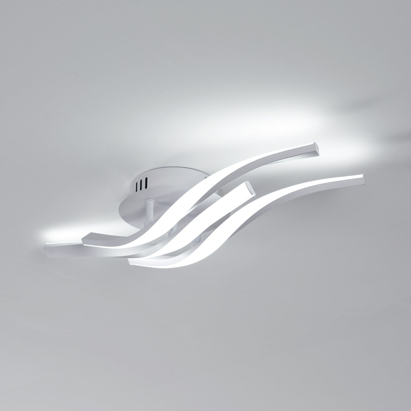 Ceiling Light - White Aluminium Frame, White Light