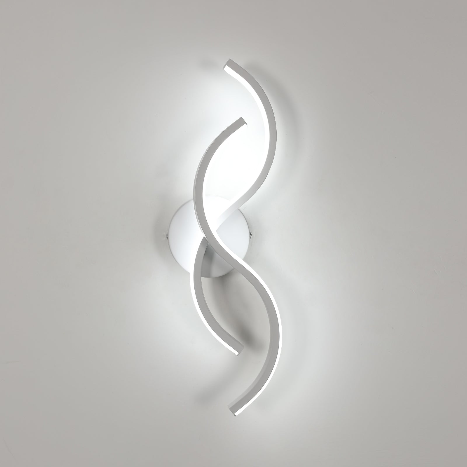 Wall Light - White Aluminium Frame, White Light