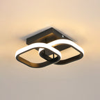 Ceiling Light - Black Aluminium Frame, Warm Light