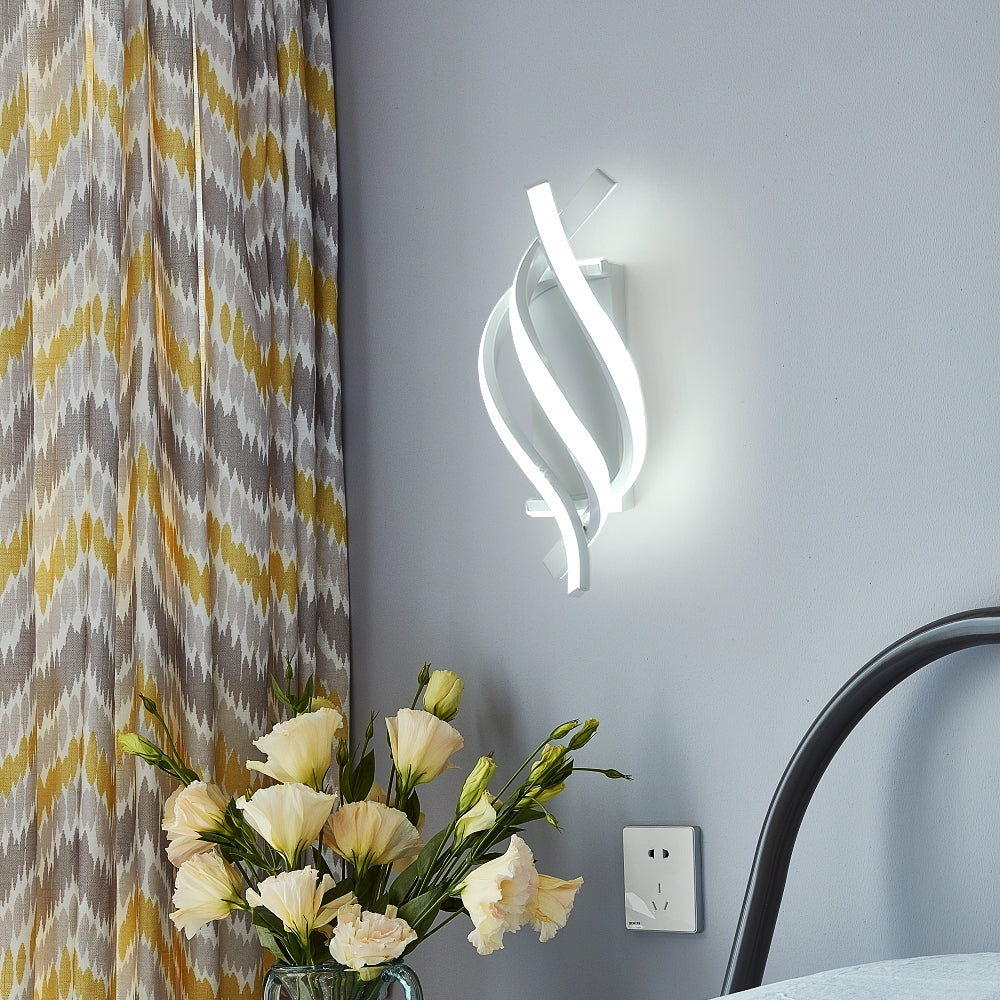Wall Light - White Aluminium Frame, White Light