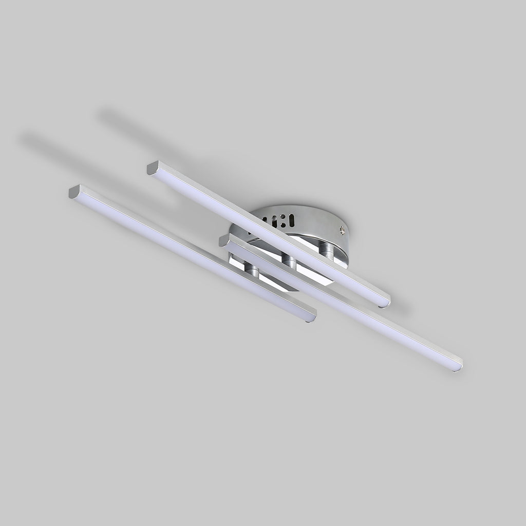 Ceiling Light - Silver Aluminium Frame, White Light