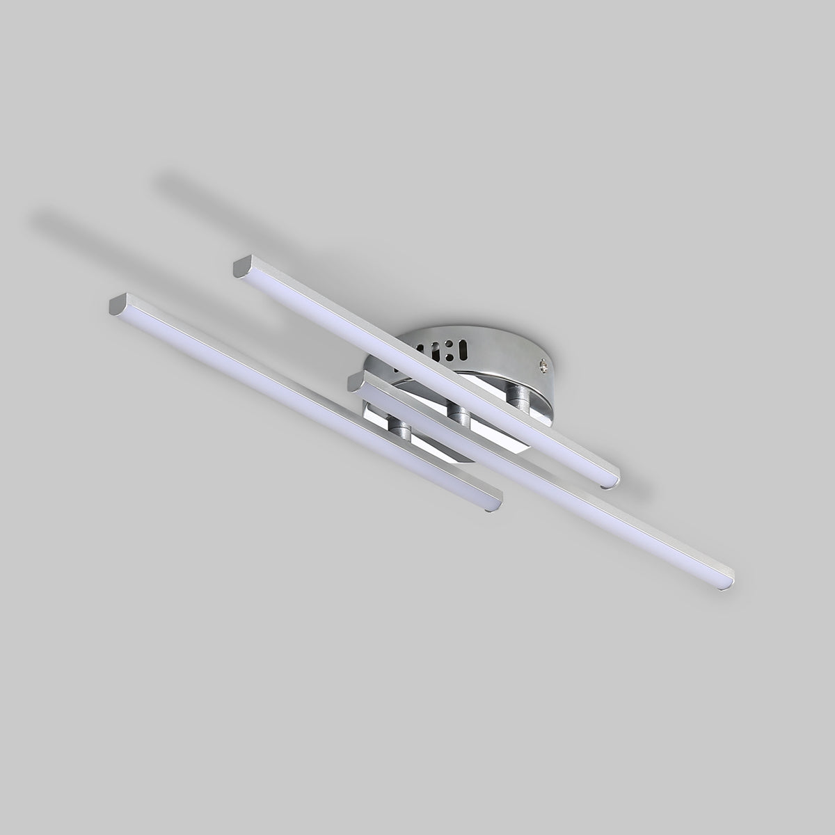 Ceiling Light - Silver Aluminium Frame, White Light