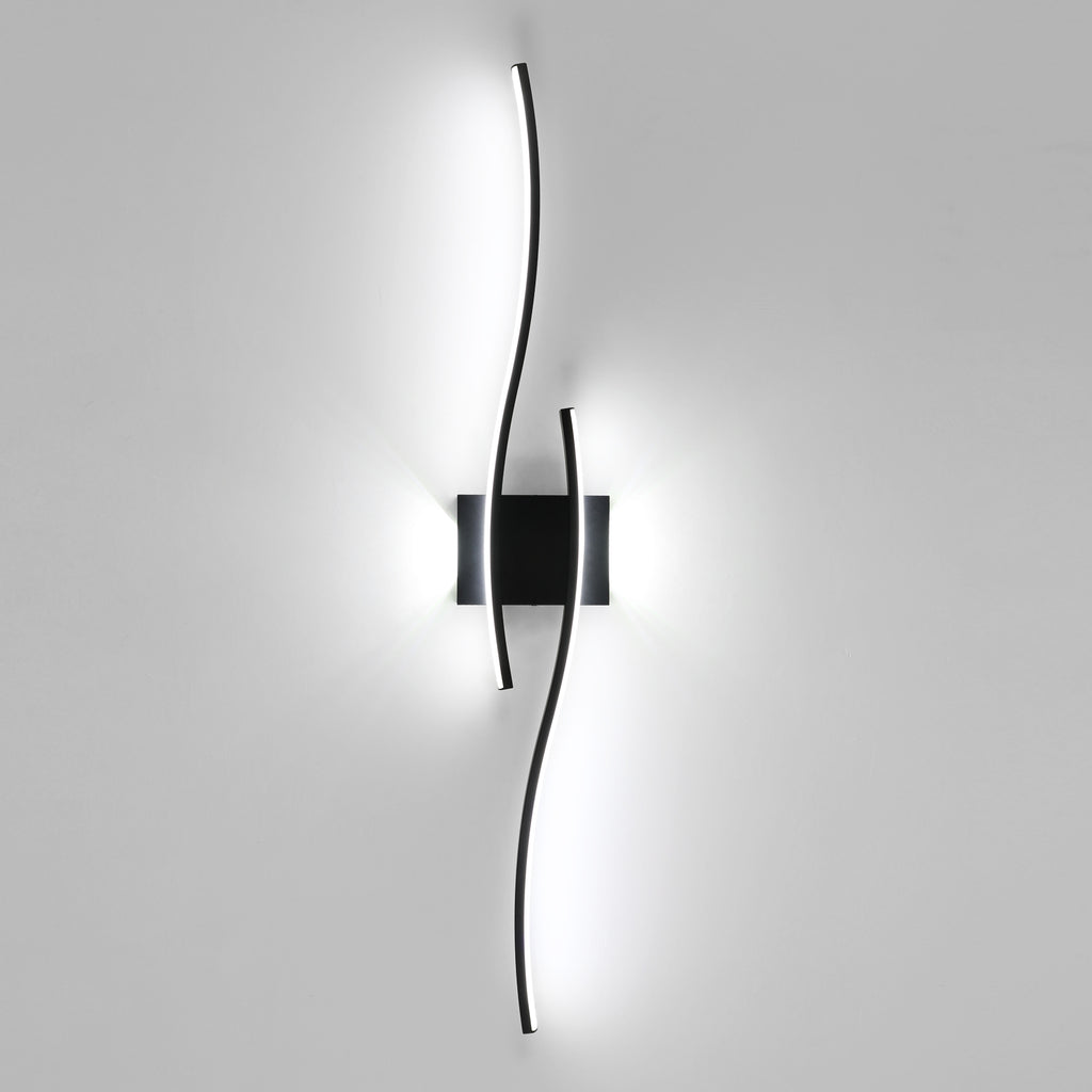 Wall Light - Black Aluminium Frame, White Light