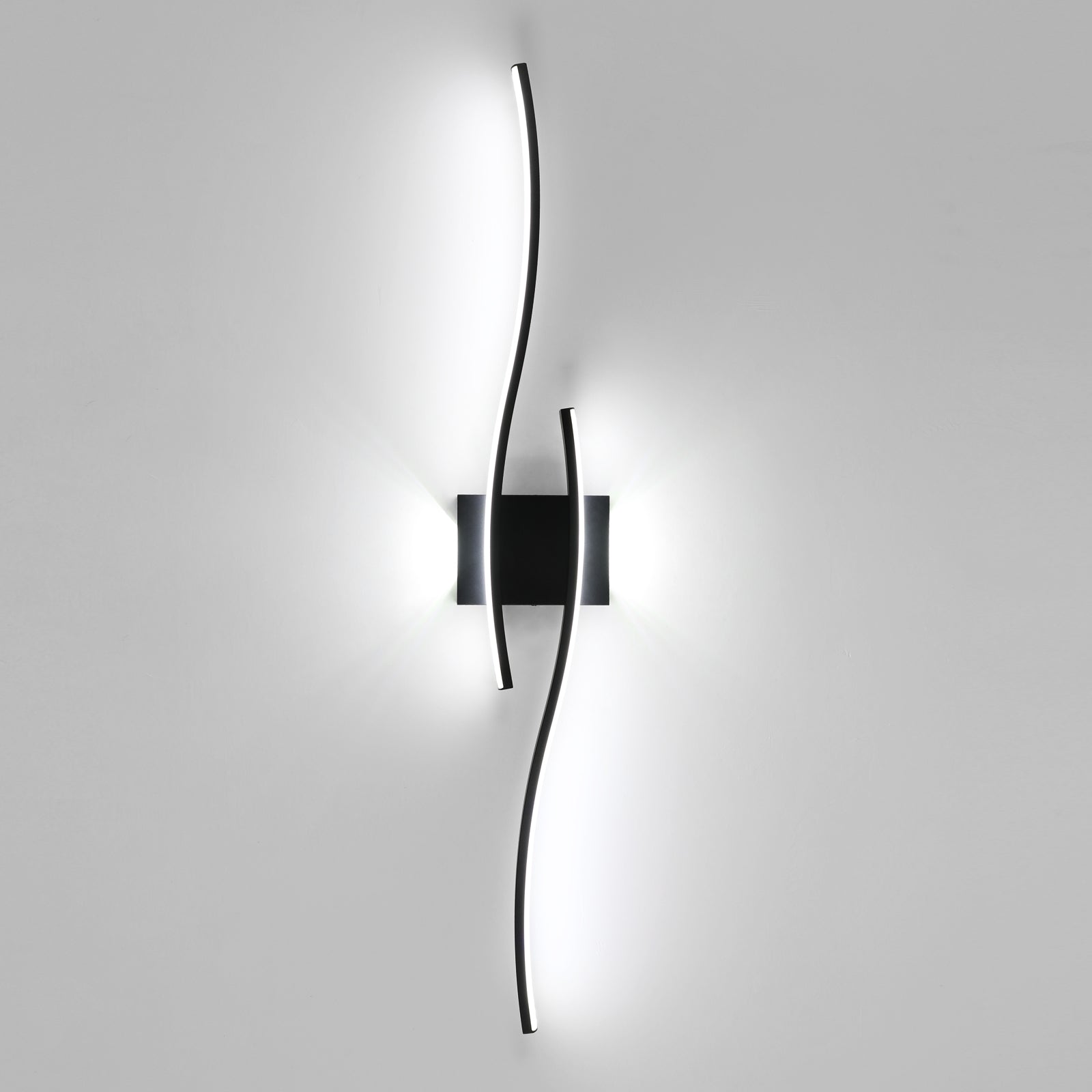 Wall Light - Black Aluminium Frame, White Light