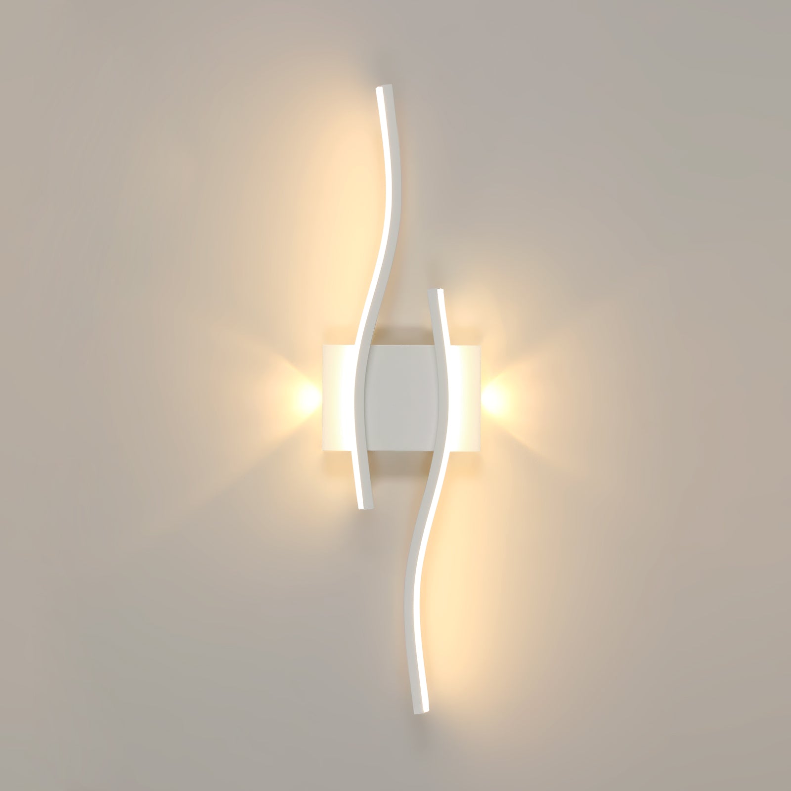 Wall Light - White Aluminium Frame, Warm Light
