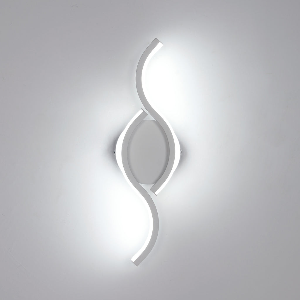 Wall Light - White Aluminium Frame, White Light