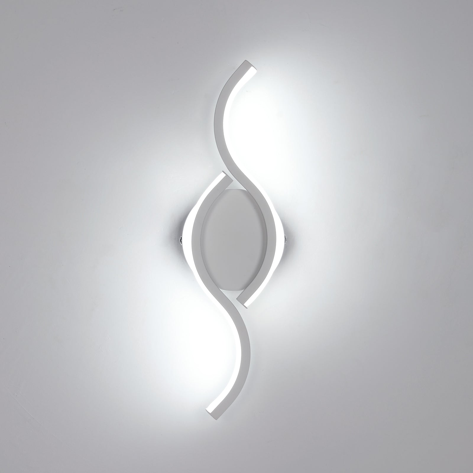 Wall Light - White Aluminium Frame, White Light