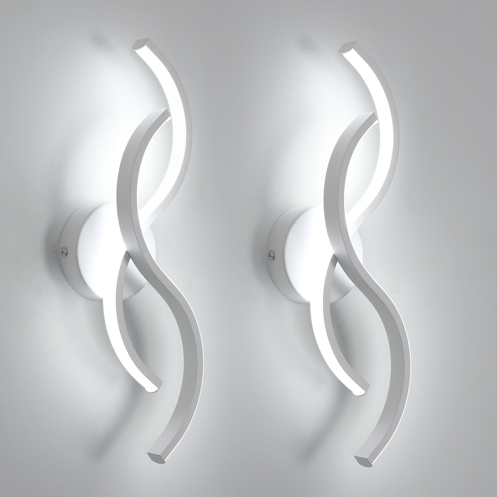 Wall Light - White Aluminium Frame, White Light
