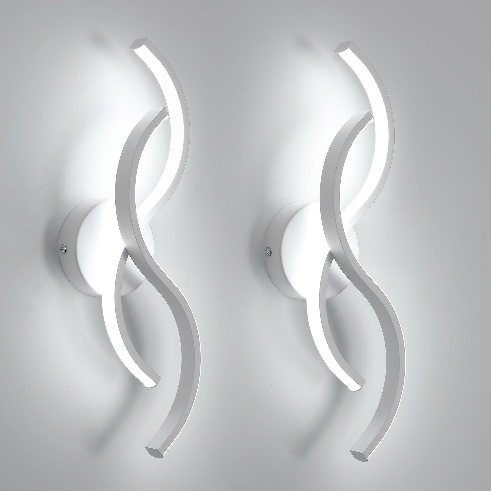 Wall Light - White Aluminium Frame, White Light