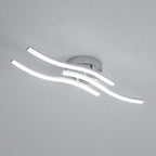 Ceiling Light - Silver Aluminium Frame, White Light