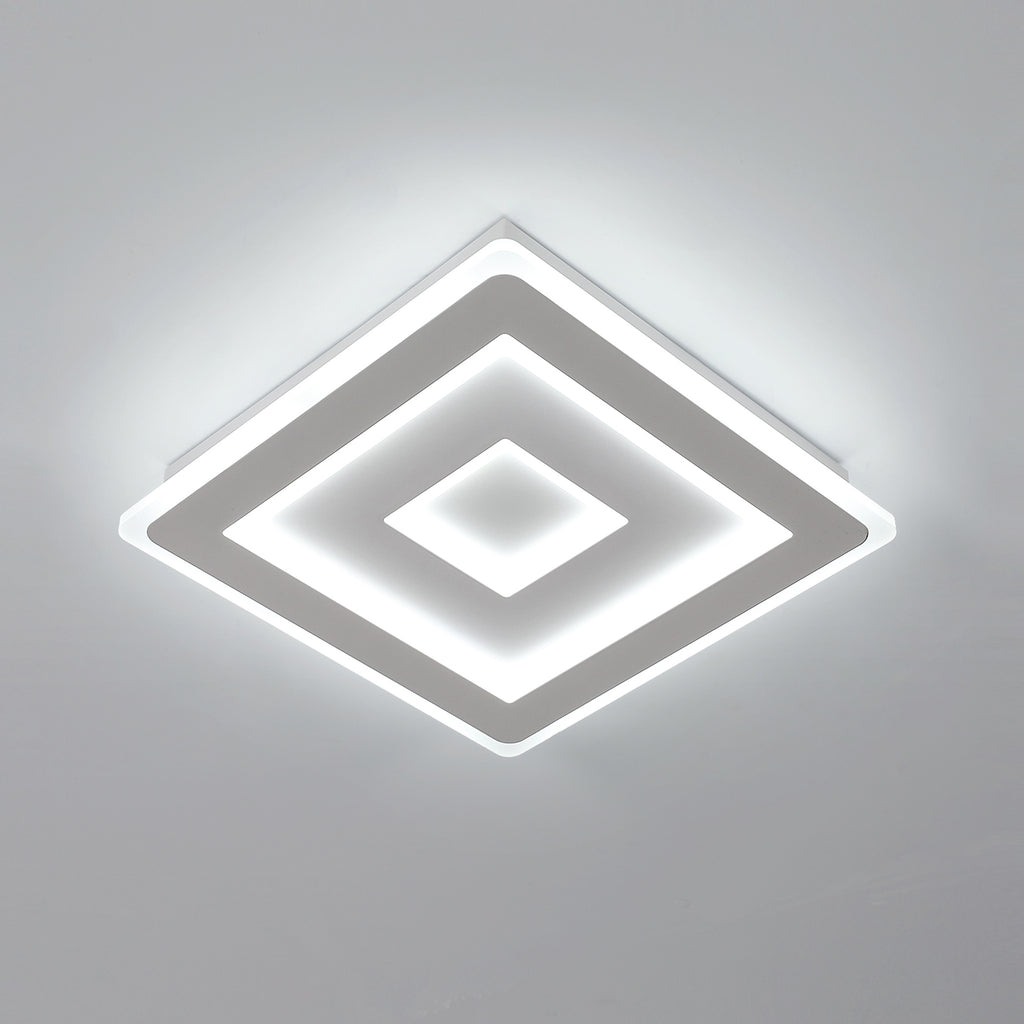 Deckenleuchte - Rahmen aus weißem Acryl, weißes Licht