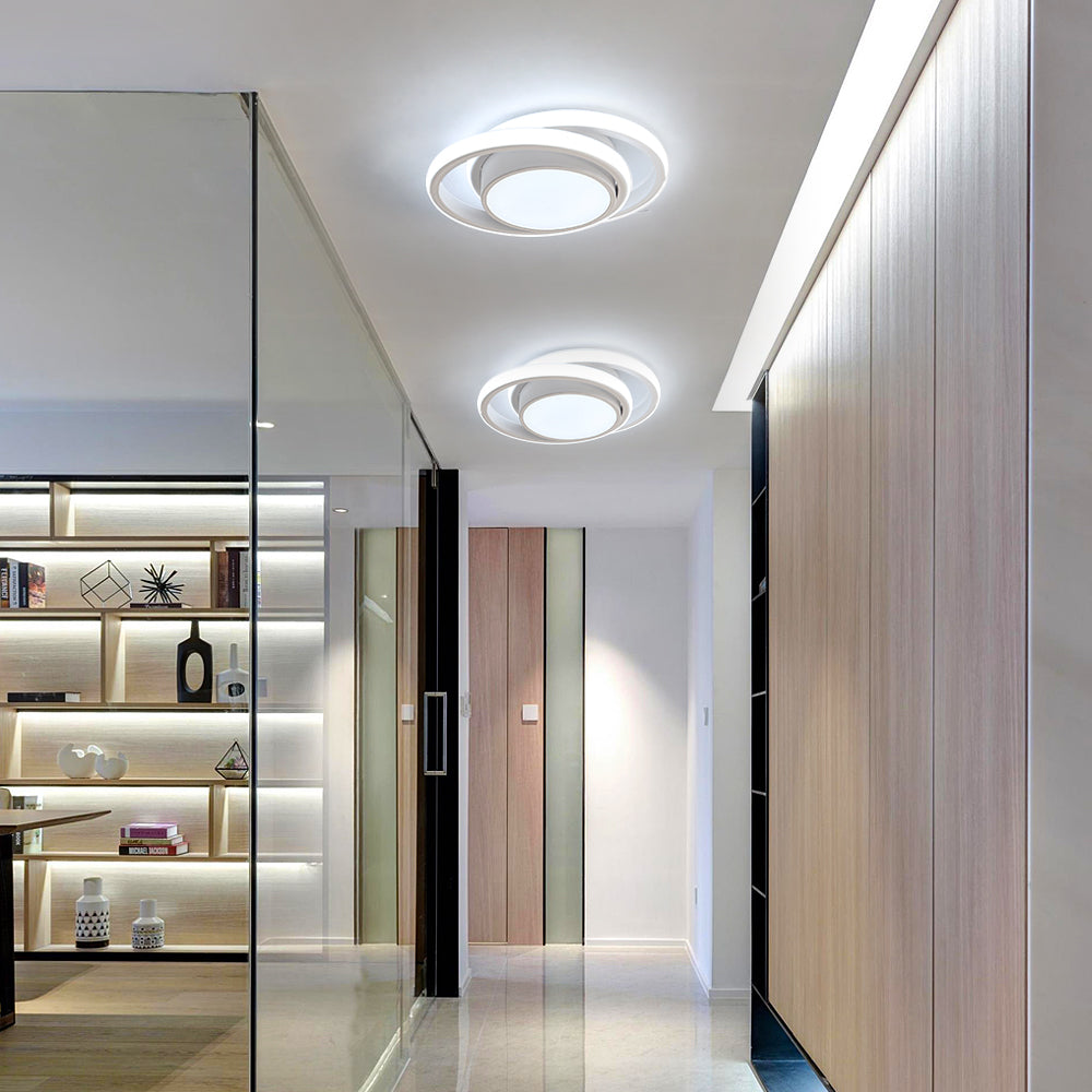 Ceiling Light - White Aluminium Frame, White Light