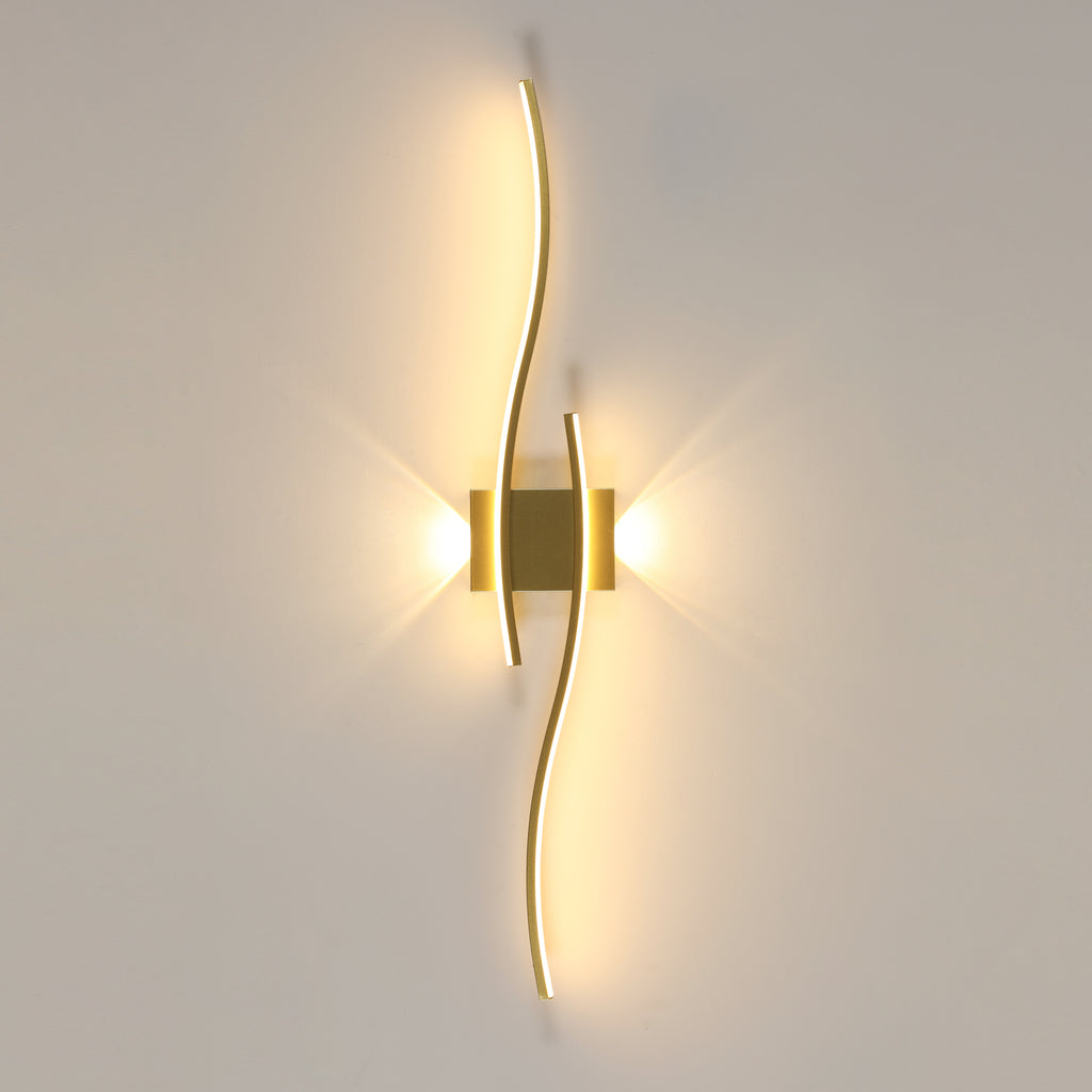 Wall Light - Gold Aluminium Frame, Warm Light