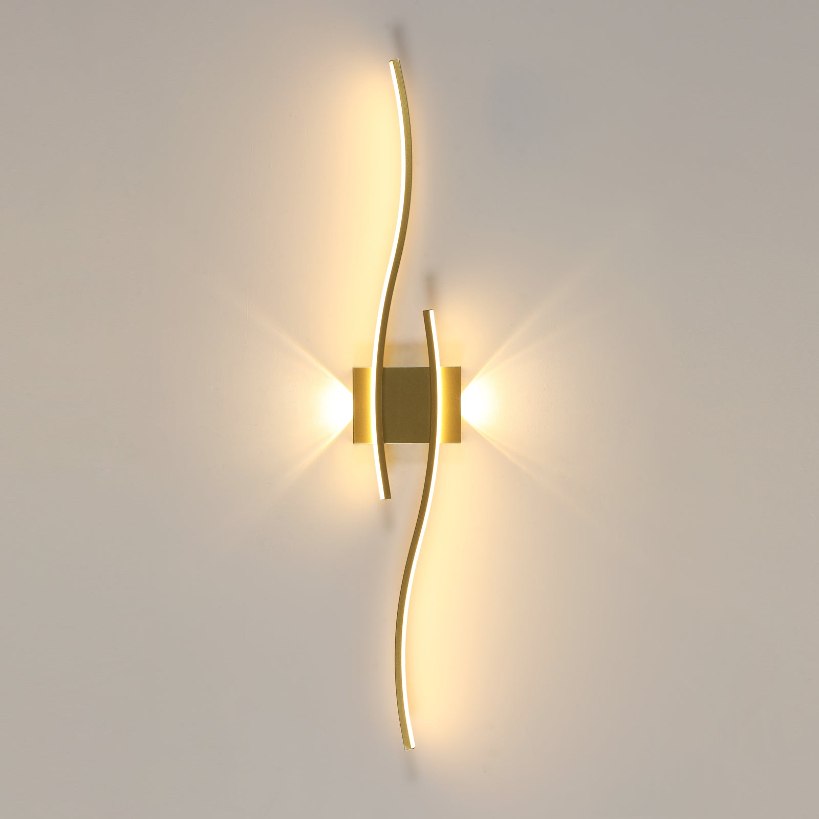 Wall Light - Gold Aluminium Frame, Warm Light