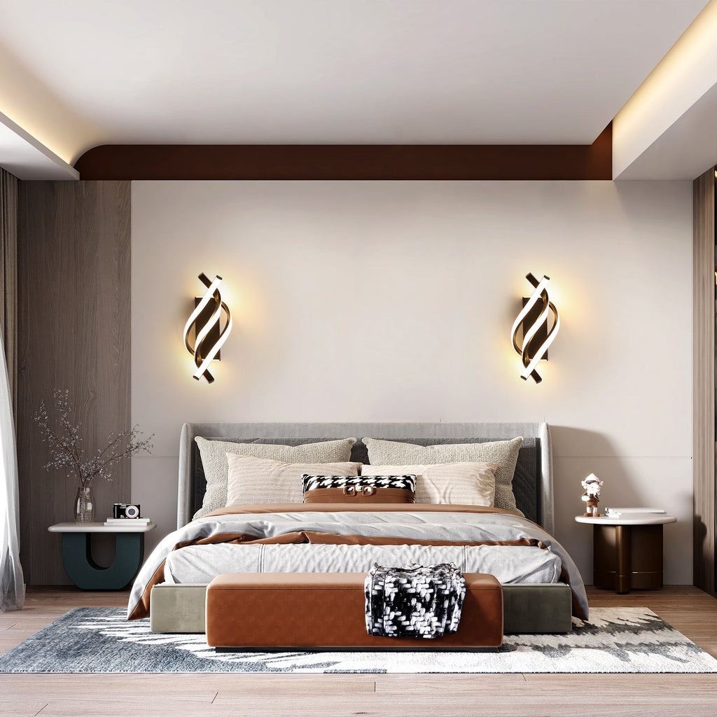 Wall Light - Black Aluminium Frame, Warm Light
