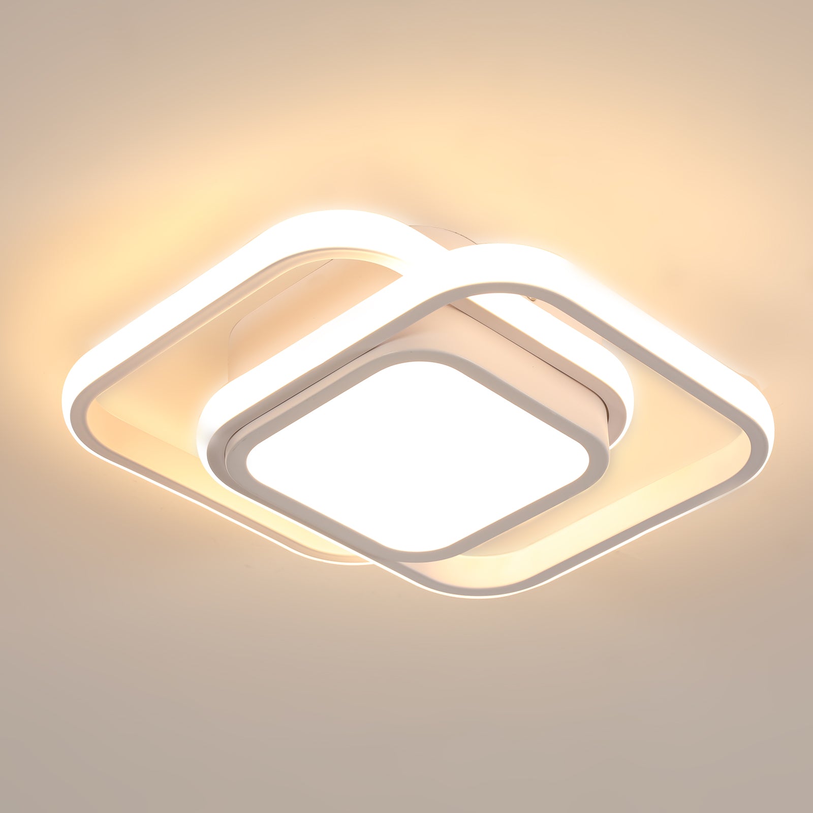 Ceiling Light - White Aluminium Frame, Tunable and Dimmable
