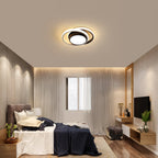 Ceiling Light - Black & White Aluminium Frame, Warm Light