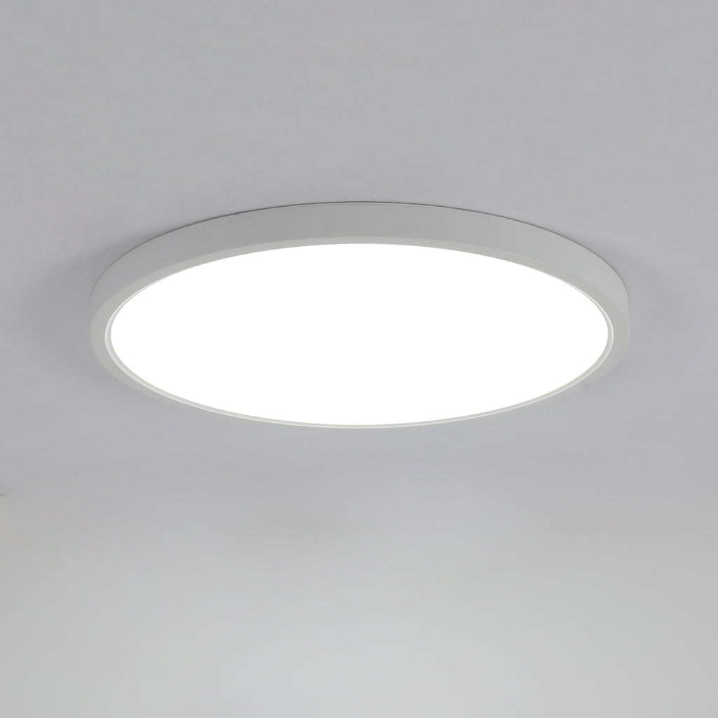 Ceiling Light - White Plastic Frame, White Light