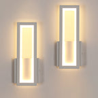 Wall Light - White Acrylic Frame, Warm Light
