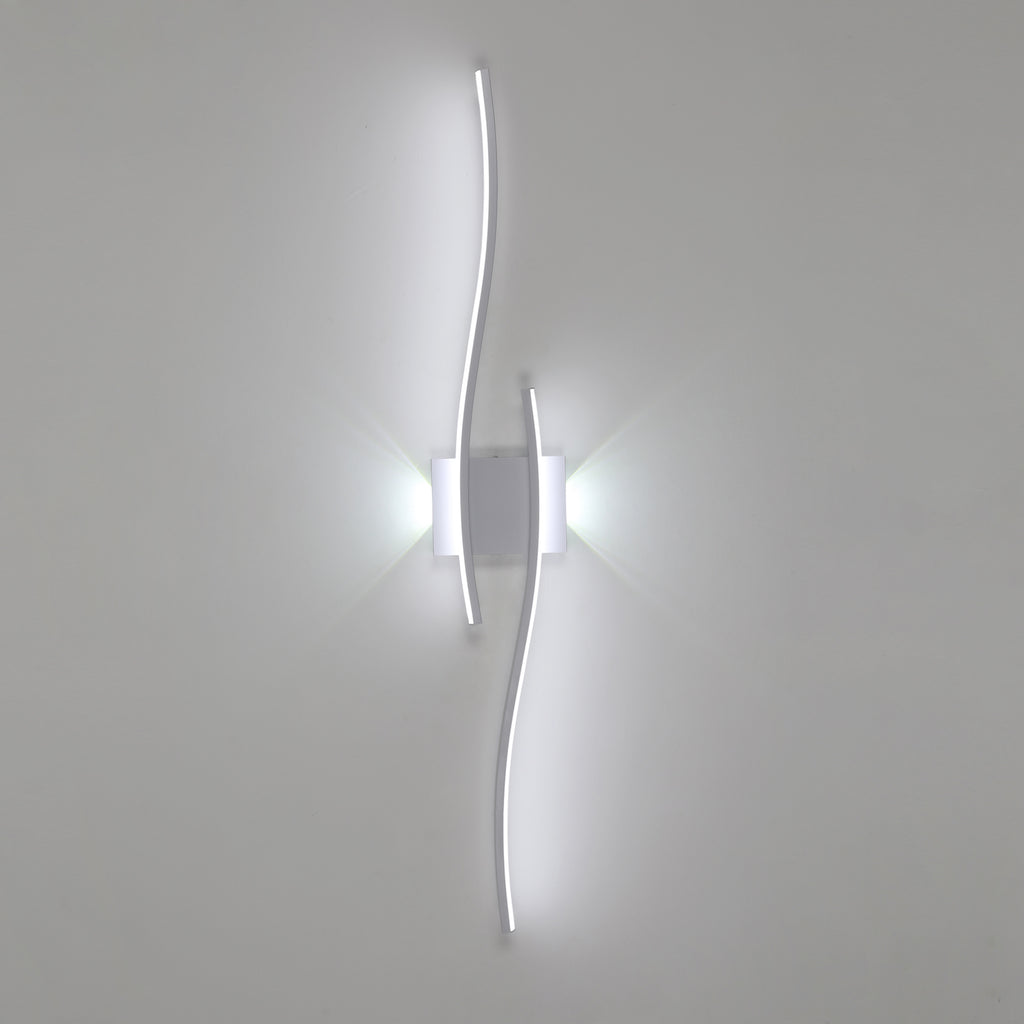 Wall Light - White Aluminium Frame, White Light