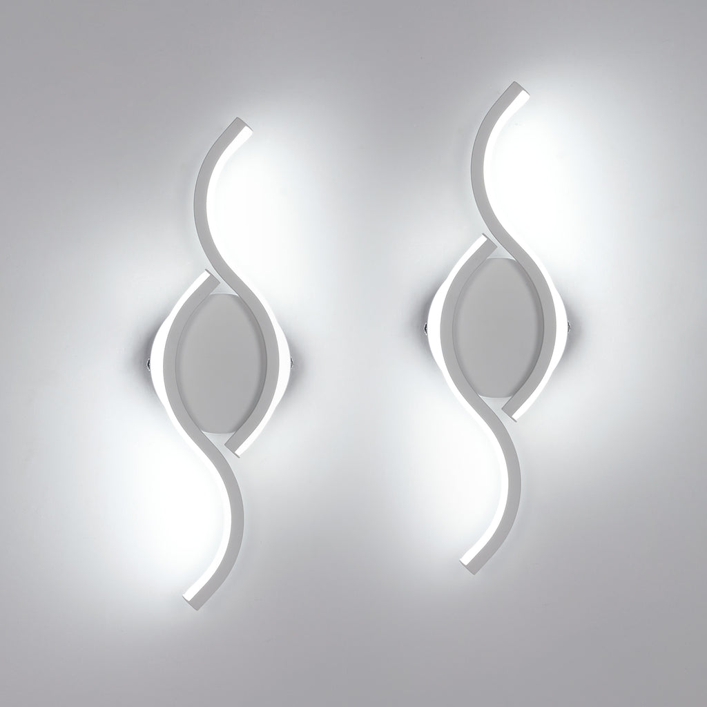 Wall Light - White Aluminium Frame, White Light